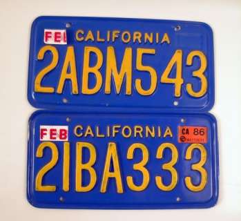 Lot 259 - Blind Date/A Fine Mess License Plate Props