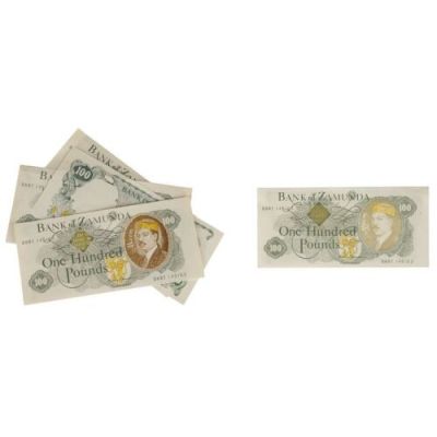 COMING TO AMERICA (1988) - Lot #114 : £100 Bank of Zamunda Bill with Stack of Four Bills