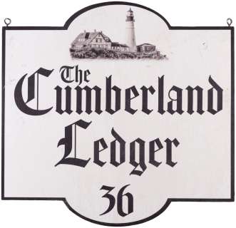 SALEM’S LOT (2024): "THE CUMBERLAND LEDGER 36" STOREFRONT SIGN - SCREEN-USED PROP. | Hake’s