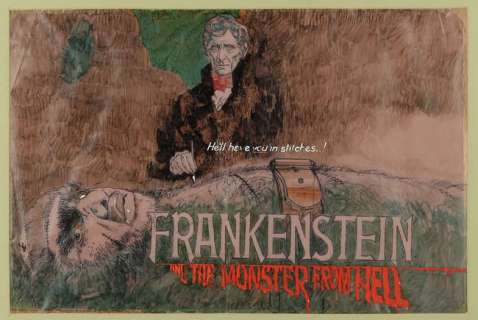 § Attributed to Tom Chantrell (British, 1916 - 2001). Frankenstein, The Monster From Hell,… | Ewbank’s