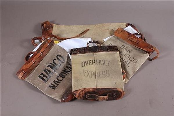 4 MONEY BAGS INCLUDING "TERMINATOR 3", "BUTCH CASSIDY AND THE SUNDANCE KID", OVERHOLT EXPRESS, AND SAN FRANCISCO NAT’L… | Apple Tree Auction Center