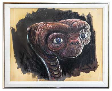 Painting of E.T. by His Creator, Special Effects Artist Carlo Rambaldi -- Rambaldi Won an Oscar for E.T. | Nate Sanders