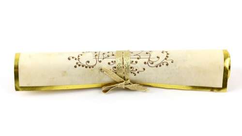 Harry Potter and The Philosophers Stone (2001) - An elaborate gold inlaid production made song sheet | Ewbank’s