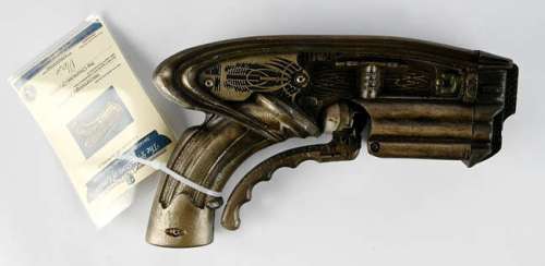 Lot 4195 - The Chronicles of Riddick (2004)- Necromonger Pistol prop from the 2004 Sci film film directed by…