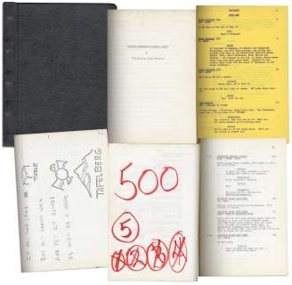 Script for Captain Kangaroo’s Classic Episode ’’Curacao Caper’’ or ’’The Missing Paint Mystery’’ -- With Handwritten Notes & Drawings -- From The Personal Collection of Bob Keeshan | Nate Sanders