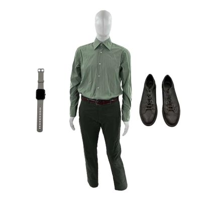 Lot 23: All of You Lukas (Steven Cree) Screen Worn Belt, Pants, Button-Up Shirt & Sneakers Ch 1 Sc 16 | VIP Fan Auctions