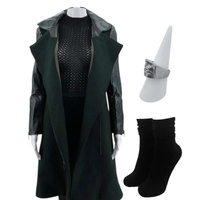 Lot 20: Play Dirty Zen Screen Worn Coat, Mesh Top, Jeans, Ring & Socks Ch 3 Sc 36 | VIP Fan Auctions