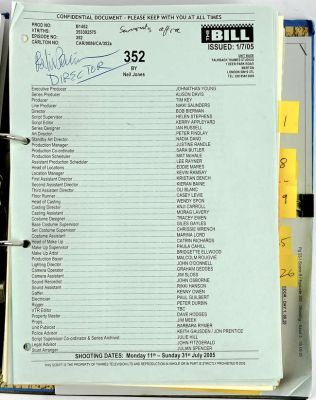 Lot 6149 - The Bill (Television series, 1984-2010). Nine Original Production Shooting Scripts within four… | Ewbank’s