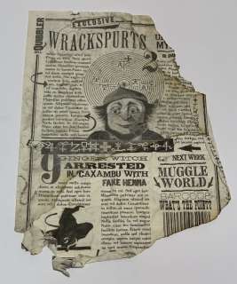 Harry Potter and the Deathly Hallows: Part 1 (2010) - Quibblers Magazine Burnt Page | Hanlin Auction Service