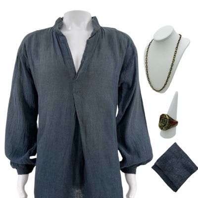 The Bluff Connor Screen Worn Shirt, Kerchief, Ring & Chain Ch 1 Sc Multiple | VIP Fan Auctions