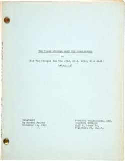 Moe Howard of "The Three Stooges" Personally Owned Script Treatment For The Outlaws IS Coming! (1963). | Heritage