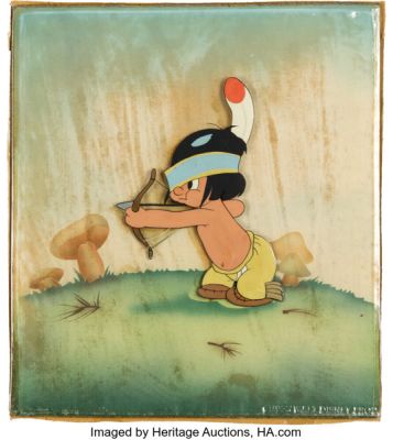 Silly Symphonies, "Little Hiawatha" (Walt Disney Productions, 1937), Production Cel and Background. | Heritage
