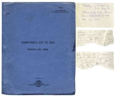 Marilyn Monroe Heavily Hand-Annotated Script for Her Last Role, ‘‘Something‘s Got to Give‘‘ -- Marilyn Makes Copious Notes to Herself About Her Character, ‘‘easy/very intimate/very real‘‘