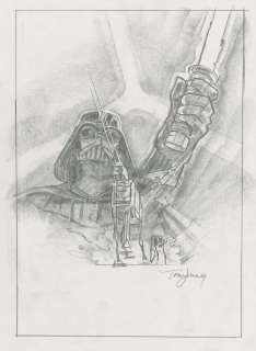STAR WARS: THE EMPIRE STRIKES BACK (1980) - Lot 749 - Hand-drawn Tom Jung Poster Concept Sketch