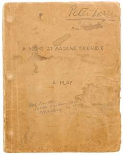 A Peter Lorre script for the play A Night at Madame Tussaud’s | Bonhams