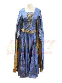 Stargate SG-1 (1997-2007) - Vala (Claudia Black) French Blue Silk Period Dress | Hanlin Auction Service