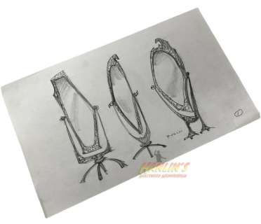 Lot 454 - The Addams Family (1991) - Hand Drawn Haunted Mirror Concept Artwork