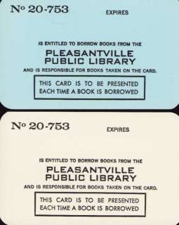 Lot 103 - Pleasantville Prop Pair Library card
