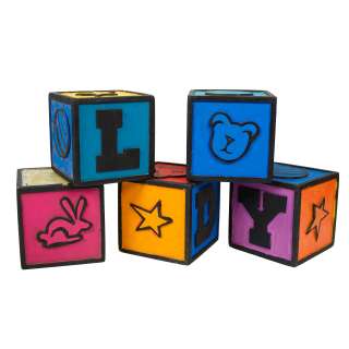 Alphabet Building Block Props Used in Poster Art and Trailers for Dolly Dearest. | Bonhams