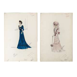 An Eva Gabor Costume Sketch Designed by Mary Kay Dodson for Song of Surrender | Bonhams