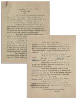 Moe Howard’s 18pp. Outline From 1938 for The Three Stooges Film ’’Saved by the Belle’’ -- With Numerous Annotations in Moe’s Hand Throughout | Nate Sanders