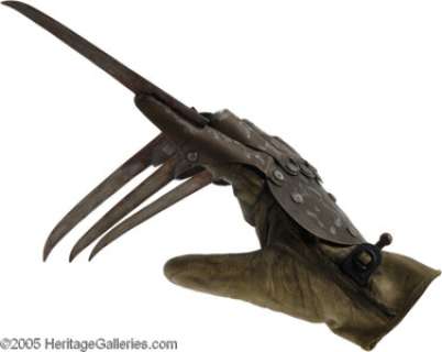 "Nightmare on Elm Street 5" Razor Glove. Horror movie director Wes Craven’s 1984 hit "A Nightmare on Elm Street" changed the... | Heritage