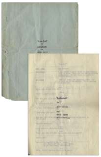 Moe Howard’s Personally Owned ’’HATS’’ Script, Circa 1933 -- Similar to the ’’New Hat’’ Scene with Ted Healy | Nate Sanders