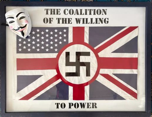 The Coalition of the Willing to Power Screen-Used Prop Flag from V for Vendetta. Original screen- | misc / divers
