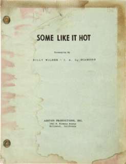 Billy Wilder Some Like It Hot Original Script with Annotations,... | Heritage
