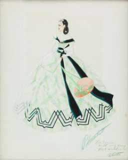 A Vivien Leigh Costume Design Sketch Signed by Walter Plunkett from "Gone With The Wind." | Heritage
