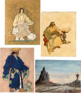 A Group of Original Pre-Production Set Paintings Related to "Lost Horizon." (Total: 4 Items) | Heritage