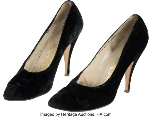 Pair of Judy Garland Ferragamo Shoes from The Judy Garland Auction by C.B. Charles’ Galleries. (Total: 3 Items) | Heritage