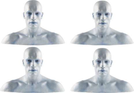 Batman & Robin (Warner Bros., 1997), Group of (4) Arnold Schwarzenegger "Dr. Victor Fries / Mr. Freeze" Life-Sized Busts. (Total: 4 Items)