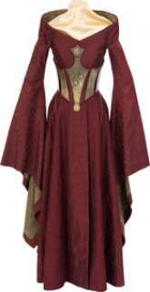 Cersei Lannister (Lena Headey) Maroon Armored Corset Dress from Game of Thrones (HBO® Original 2011-2019, Season 3). (Total: 2 Items)
