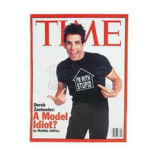 ZOOLANDER (2001) - Lot 1362 - Derek Zoolander‘s (Ben Stiller) TIME Magazine Cover