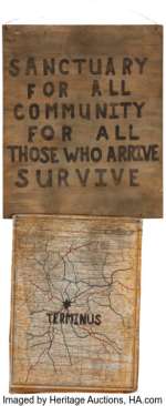 Terminus Sign and Map from The Walking Dead (AMC 2010-2022, Season 4). | Heritage