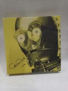 Star Wars | Star Wars - Star Wars - Autograph Anthony Daniels -C3-PO - Wall picture with wooden support | Catawiki