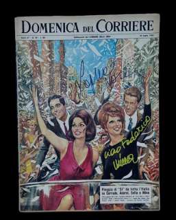 Domenica del Corriere 1965 - Rivista Autografata da Sophia Loren e Mina | Catawiki
