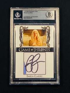 Game of Thrones - Emilia Clarke - Signed Trading Card - Beckett COA | Catawiki