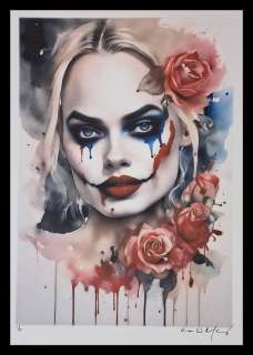 Harley Quinn - watercolor edition by Emma Wildfang - Large size | Catawiki
