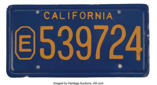 "Bus 2525" California license plate prop from Speed....