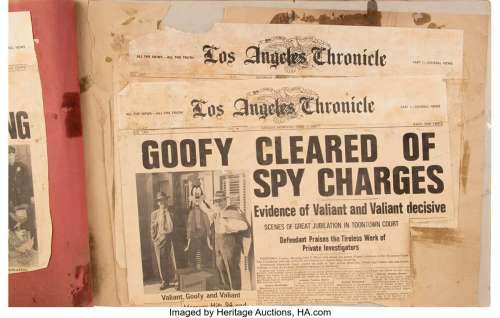 Bob Hoskins "Eddie Valiant" scrap book from Who Framed Roger Rabbit?...