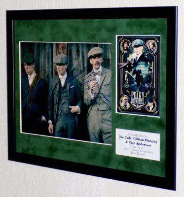 Peaky Blinders - Cillian Murphy, Paul Anderson & Joe Cole (Thomas, Arthur & John Shelby) Framed, TRIPLE signed + COA