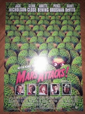 JACK NICHOLSON PIERCE BROSNAN GLENN CLOSE / TIM BURTON - MARS ATTACKS! - 1990s | Catawiki