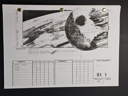 Star Wars ROTJ - Rebel Attack Storybords - Mark Hamill, Denis Lawson, Tim Rose - Lucasfilm | Catawiki