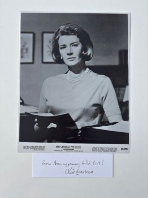 James Bond 007: From Russia with Love - Lois Maxwell as "Miss Moneypenny" signed card with photo with b´bc holographic COA