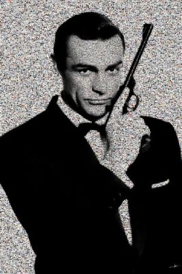 Crypto Sean Connery - James Bond - Format XL 60x60 - Sean Connery | Catawiki