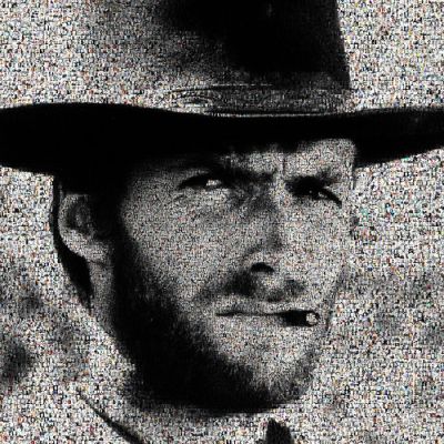 Crypto Clint Eastwood II - Le bon la brute & le Truand - Format XL 60x60 - Clint Eastwood | Catawiki