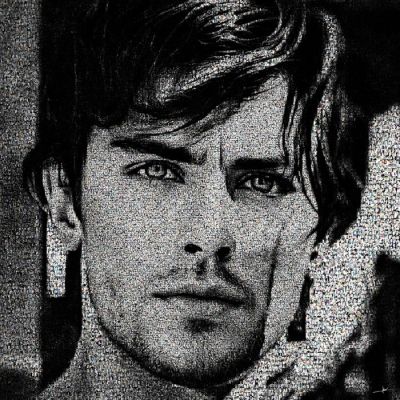 Crypto Alain Delon IV- Format XL 60x60 - Alain delon | Catawiki
