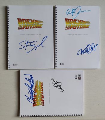 Back to the Future - Collector’s Set of 3 Signed Full Script Reproductions – Spielberg, Fox, Lloyd & Zemeckis – Beckett